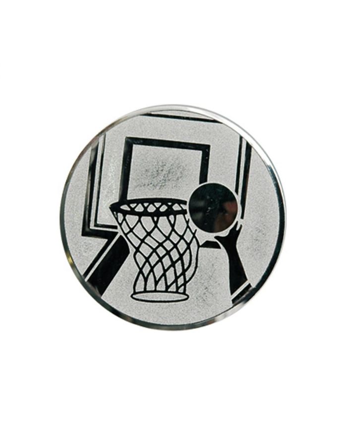 Wklejka aluminiowa srebrna - koszykówka