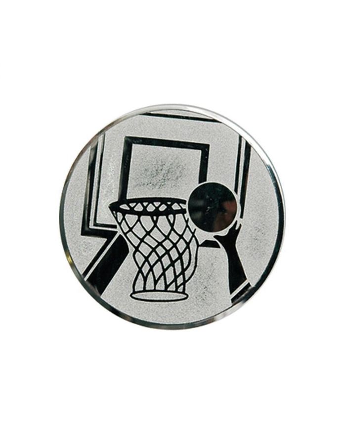 Wklejka aluminiowa srebrna - koszykówka