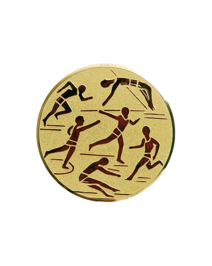 Wklejka aluminiowa złota - lekkoatletyka
