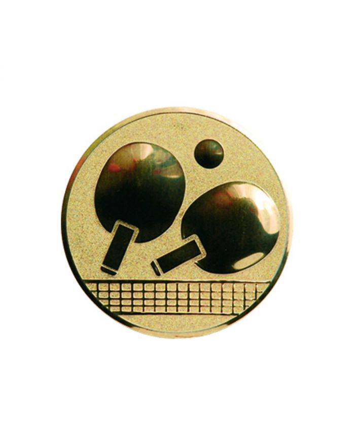 Wklejka aluminiowa złota - tenis stołowy