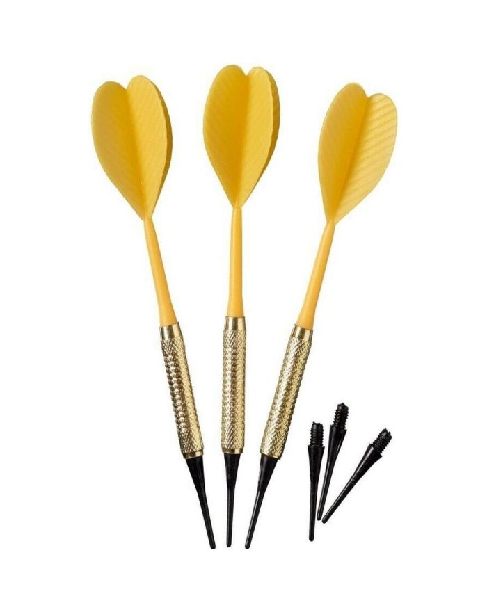RZUTKI LOTKI PLASTIKOWE DART 3SZT BEZPIECZNE ŻÓŁTE BEST SPORTING