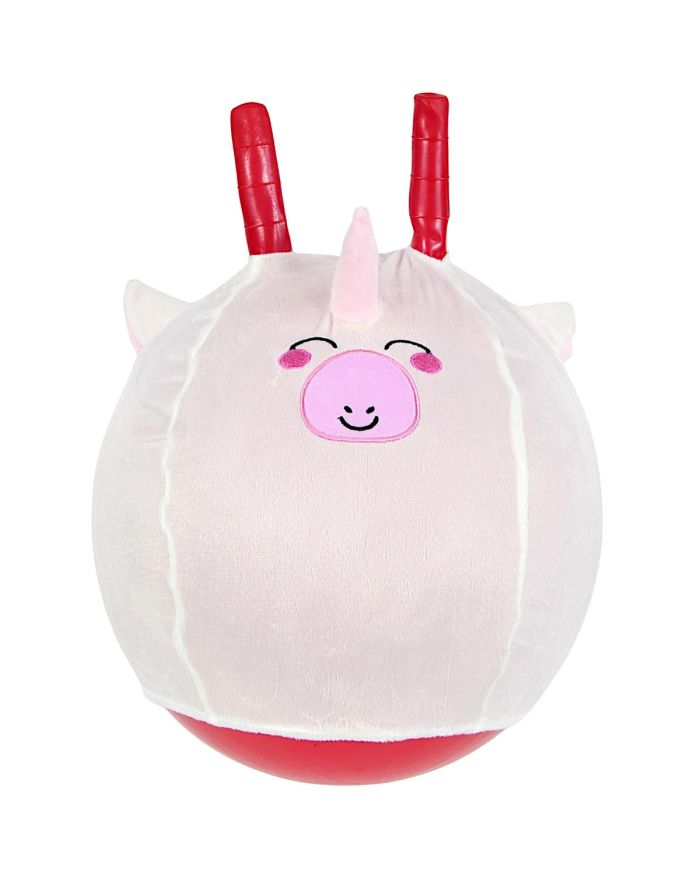 PIŁKA DO SKAKANIA Z ROGAMI JEDNOROŻEC 30CM BIAŁA