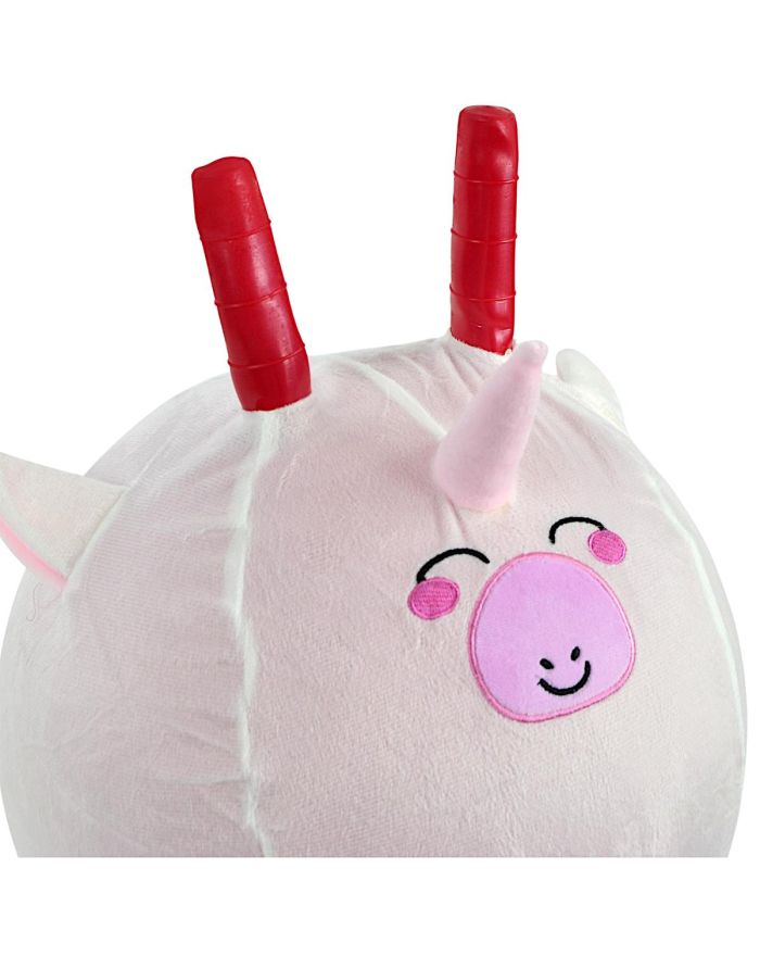PIŁKA DO SKAKANIA Z ROGAMI JEDNOROŻEC 30CM BIAŁA