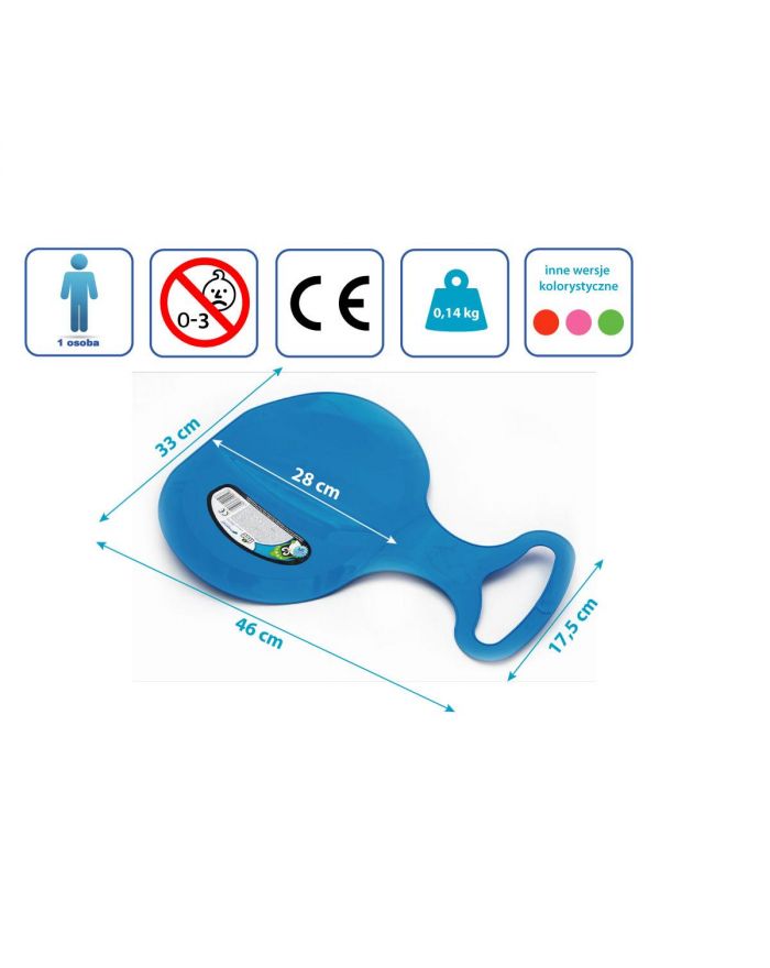 ŚLIZG JABŁUSZKO ZJAZDOWE APPLE NIEBIESKIE