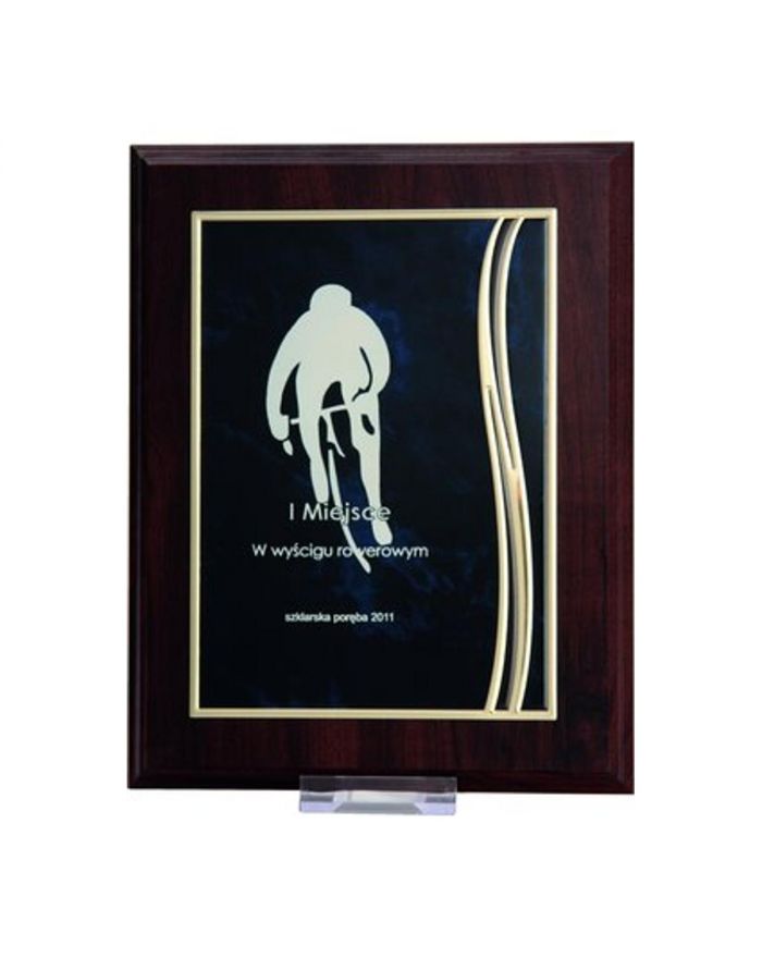 Dyplom z tworzywa sztucznego z metalową blaszką grawerowany