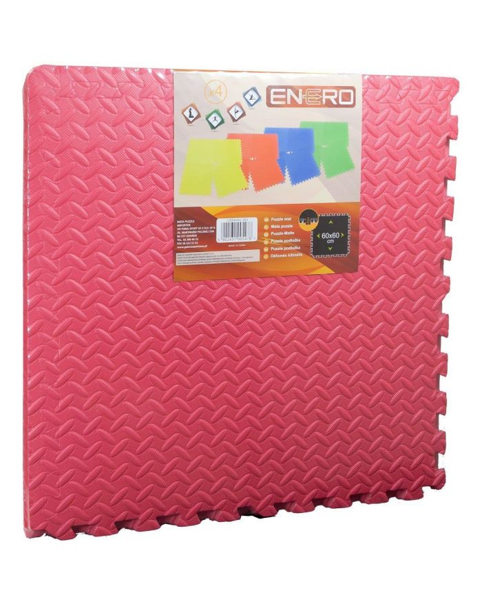 MATA PUZZLE PIANKOWE EVA 60X60 KPL. 4SZT 12MM ENERO CZERWONA
