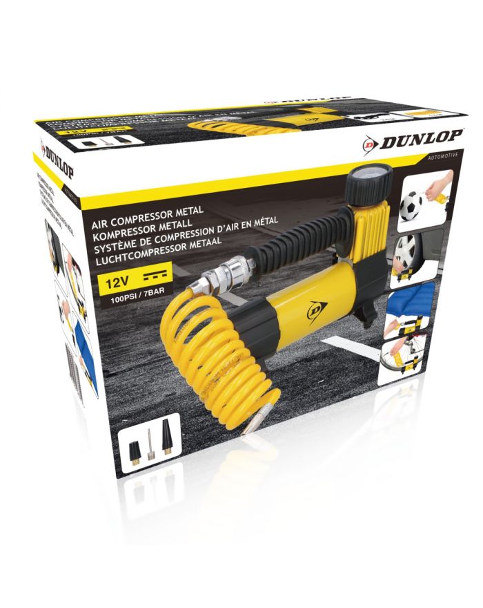 POMPKA KOMPRESOR TURYSTYCZNY DUNLOP 12V DC 100psi