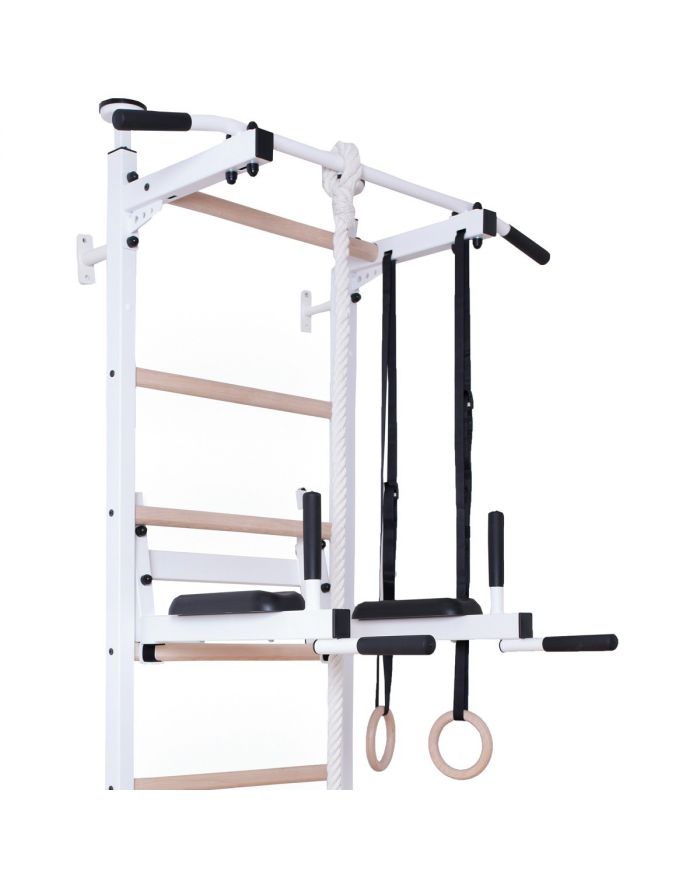 DRABINKA GIMNASTYCZNA DRĄŻEK PORĘCZ AKCESORIA DZIECIĘCE BIAŁY MAT BENCHK 413