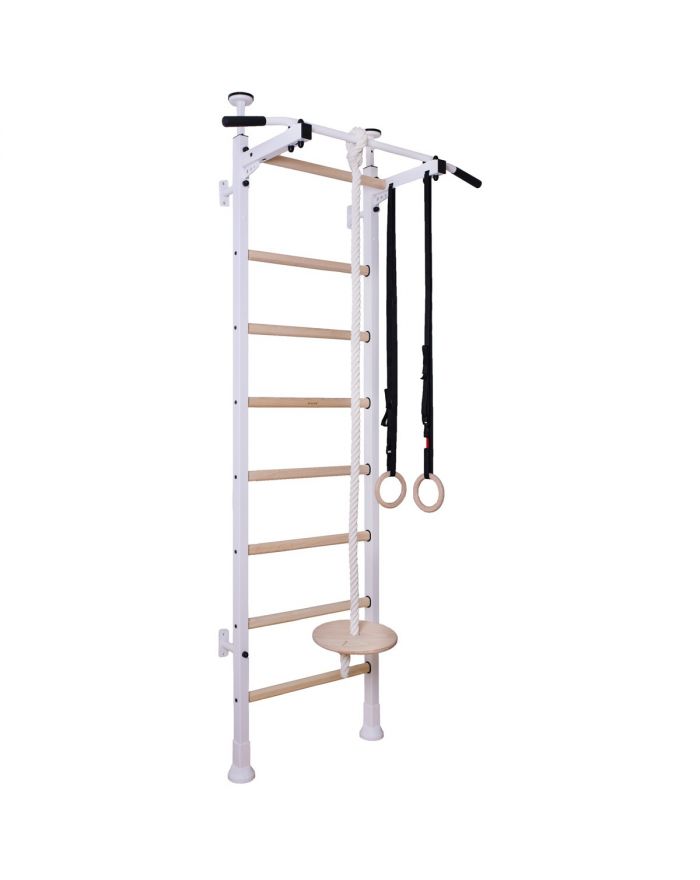 DRABINKA GIMNASTYCZNA DRĄŻEK PORĘCZ AKCESORIA DZIECIĘCE BIAŁY MAT BENCHK 413