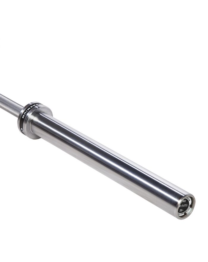 GO901 GRYF OLIMPIJSKI 20KG 2200MM HMS PREMIUM + ZG1500 SILVER ZACISKI LOCK JAW (2 szt)