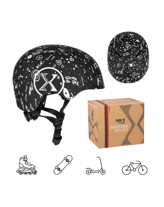 MT311 KASK CZARNY XS(48-52CM) NILS EXTREME
