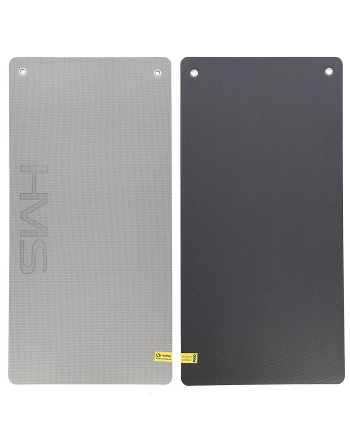 MFK07 LIGHT GREY-BLACK MATA FITNESS KLUBOWA Z OTWORAMI 120*60CM EVA 15MM HMS PREMIUM