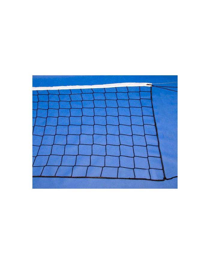 Siatka do siatkówki czarna z antenkami 9,5x1m, PP/b3, oko10,linka 11,70m