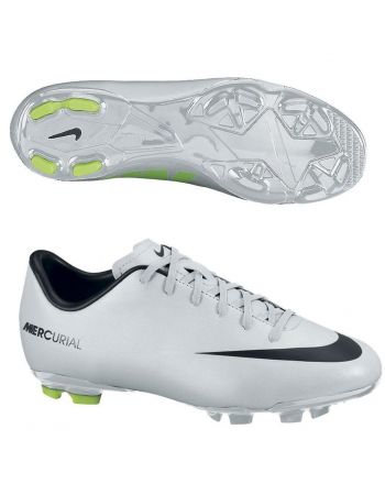 BUTY NIKE JR MERCUR VICTORY IV FG 555631 003 MTLC PLATINUM/BLACK-ELCTRC