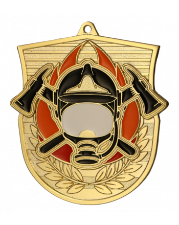 Medal złoty - strażactwo - medal stalowy