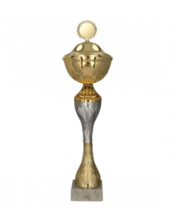 Puchar metalowy z przykrywką 30cm