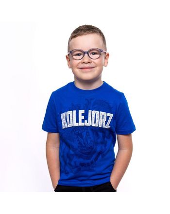 Koszulka Dziecięca Kolejorz Lwy Niebieska 140