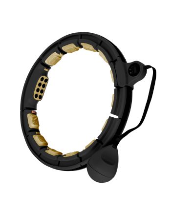 HHM13 NEW HULA HOP BLACK/GOLD Z MAGNESAMI I OBCIĄŻNIKIEM + LICZNIK HMS