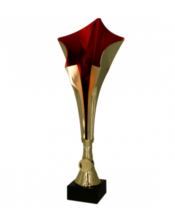 Puchar plastikowy złoto-czerwony 39cm