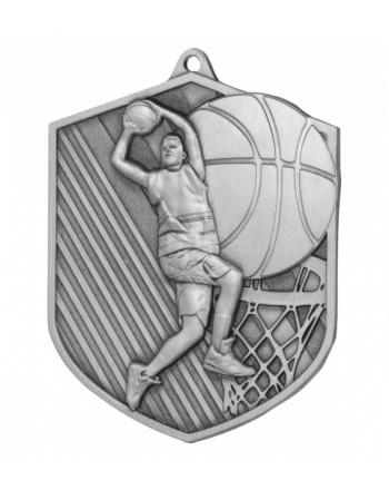 Medal srebrny - koszykówka - medal stalowy