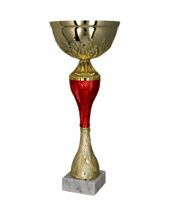 Puchar metalowy złoto-czerwony 35cm