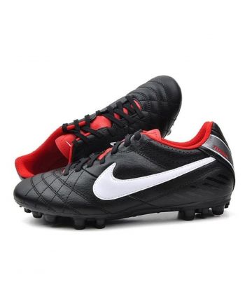 BUTY NIKE TIEMPO NATURAL IV LTR AG 509087 010 BLK/WHITE-MTLC CL GRY-CHLLNG