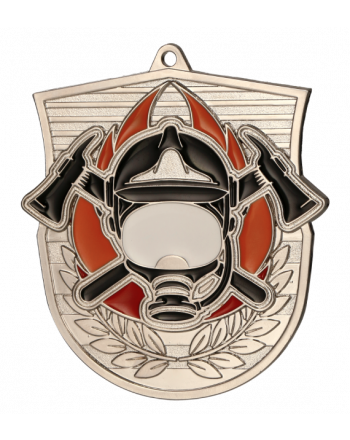 Medal srebrny - strażactwo - medal stalowy