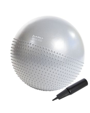 YB03 NEW 65CM LIGHT GRAY PIŁKA GIMNASTYCZNA MASUJACA HMS