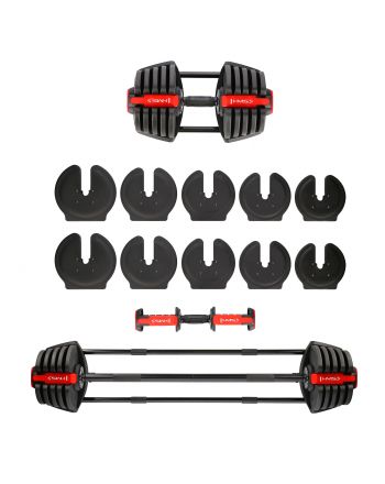 SGR40 PRO SET 2W1 ZESTAW REGULOWANYCH SZTANGIELEK 43,5 KG HMS