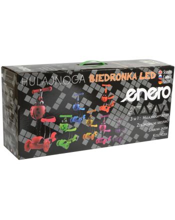 HULAJNOGA BALANSOWA JEŹDZIK 3W1 ENERO BIEDRONKA RÓŻOWA