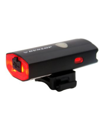 LAMPA ROWEROWA 2W1 ŁADOWANIE USB, UCHWYT DO MOCOWANIA NA KASKU DUNLOP