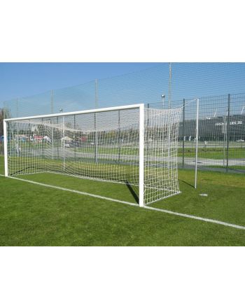 Bramka aluminiowa senior 7,32 x 2,44 m mocowana w tulejach