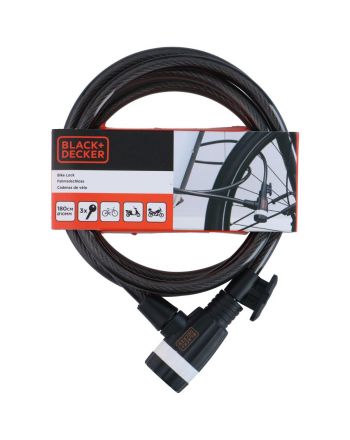 ZAPIĘCIE ROWEROWE LINKA NA ZAMEK 10x1800MM Z UCHWYTEM BLACK+DECKER