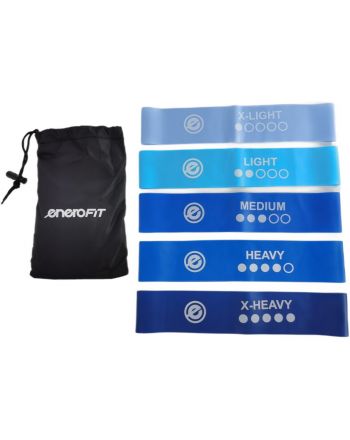 ZESTAW GUM DO ĆWICZEŃ FITNESS CROSSFIT MINI BLUE BAND 5W1 ENERO FIT