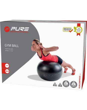 PIŁKA DO ĆWICZEŃ FITNESS 75CM CZARNA PURE 2 IMPROVE