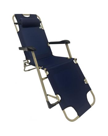 FOTEL TURYSTYCZNY WIELOPOZYCYJNY GARDA Z ZAGŁÓWKIEM GRANAT - BEŻ