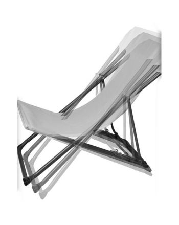 LEŻAK SKŁADANY STALOWY TEXTILENE SZARY