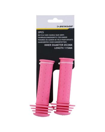 CHWYTY RĄCZKI GRIPY DO KIEROWNICY 115MM RÓŻOWE DUNLOP