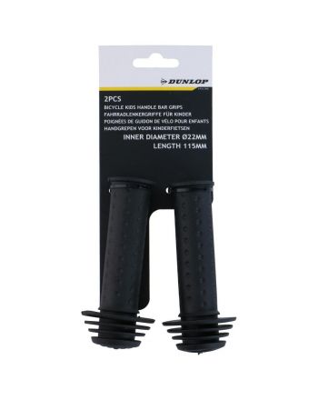 CHWYTY RĄCZKI GRIPY DO KIEROWNICY 115MM CZARNE DUNLOP