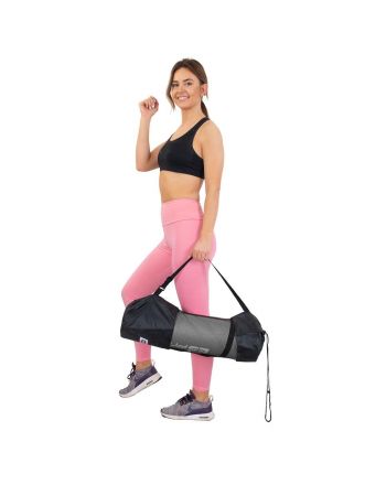 MATA FITNESS NBR ANTYPOŚLIZGOWA 183x61x1.5CM CZARNA + POKROWIEC ENERO FIT