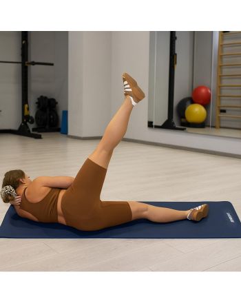 MATA FITNESS NBR ANTYPOŚLIZGOWA 183x60x1CM NIEBIESKA + POKROWIEC ENERO FIT