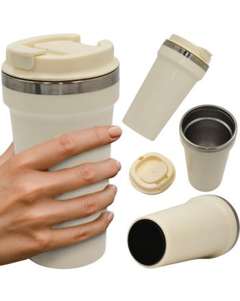 KUBEK TERMICZNY TURYSTYCZNY EXCELLENT HOUSEWARE 500ML - ECRU