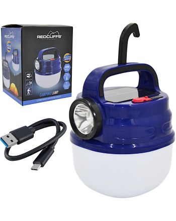 LATARKA LAMPA CAMPING ŁADOWANIE USB I SOLAR REDCLIFFS