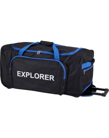 TORBA SPORTOWA PODRÓŻNA Z KÓŁKAMI PROWORLD CZARNA/ NIEBIESKA