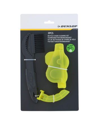 ZESTAW DO CZYSZCZENIA ŁAŃCUCHA ROWEROWEGO 3 ELEMENTY DUNLOP