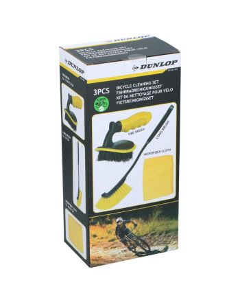 ZESTAW DO CZYSZCZENIA ROWERU 2 SZCZOTKI ŚCIERECZKA DUNLOP