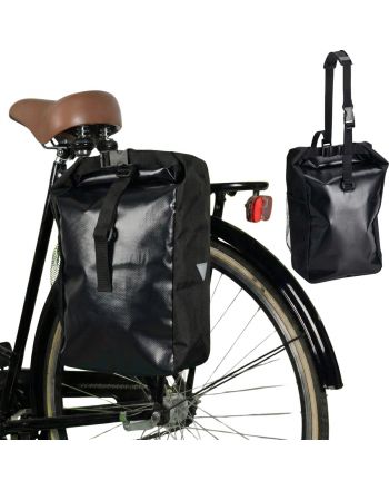 SAKWA TORBA ROWEROWA WODOSZCZELNA TYLNA NA BAGAŻNIK CZARNA 13,5L XQMAX PRO