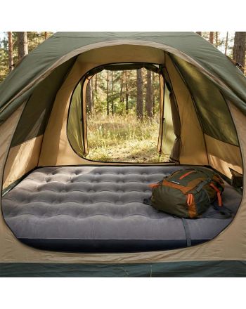 MATERAC FLOKOWANY 2-OSOBOWY SZARY 191x137x22CM 24639