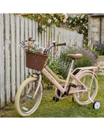 ROWEREK DZIECIĘCY 18 RETRO STYL RÓŻOWY ENERO