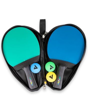 ZESTAW DO TENISA STOŁOWEGO TT - SET DUO COLORATO 2 RAKIETKI 3 PIŁECZKI POKROWIEC JOOLA